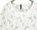 QZUnique Women's Plus Size Floral Lace Blouse with Ruffled Hem