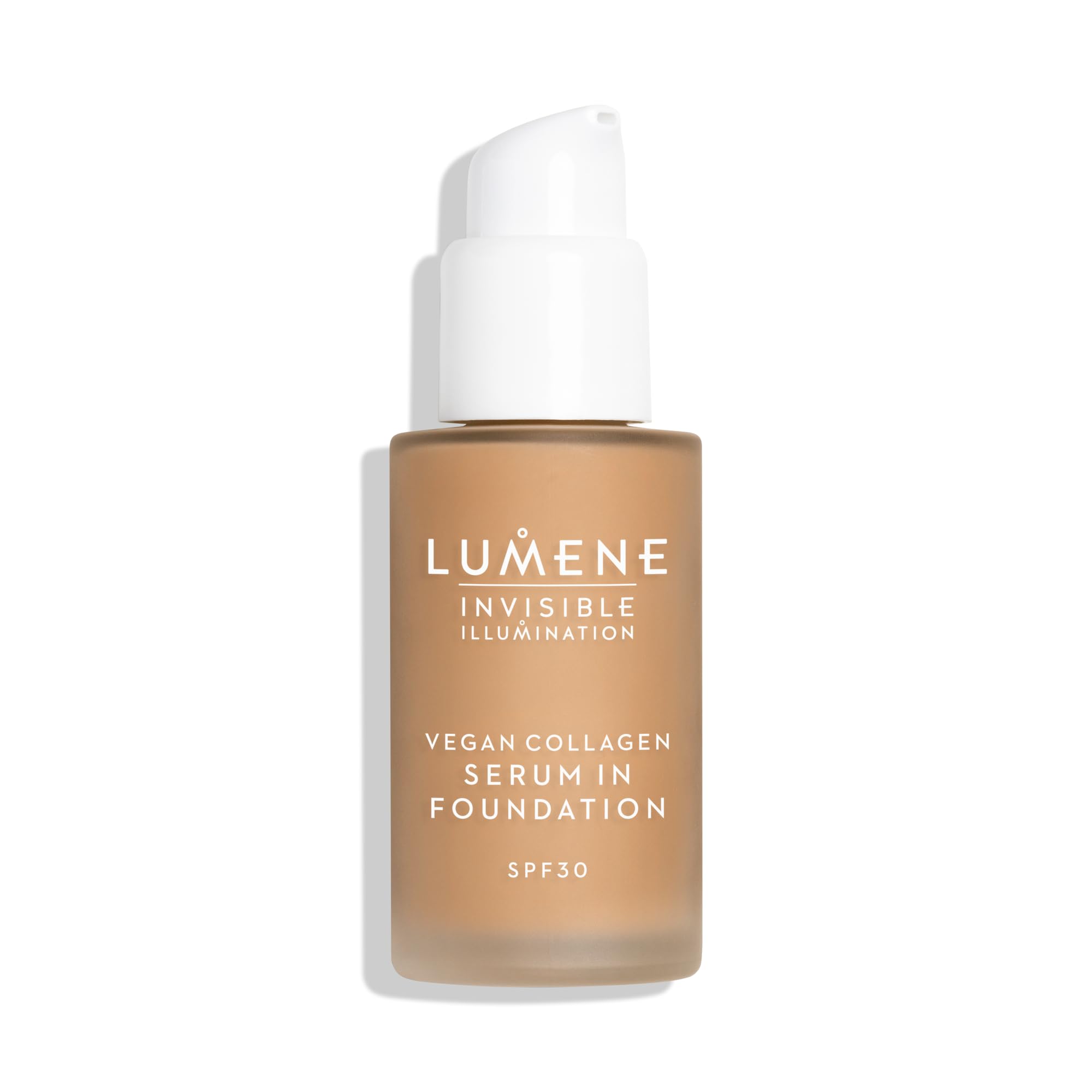 LUMENE Invisible Illumination Tinted Serum Foundation SPF30 with Vegan Collagen Serum & Hyaluronic Acid, Shade 5, 30 ml