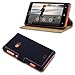 Nokia Lumia 625 Low Profile Covert Branded Faux Leather Wallet Case with Viewing Stand (Black)