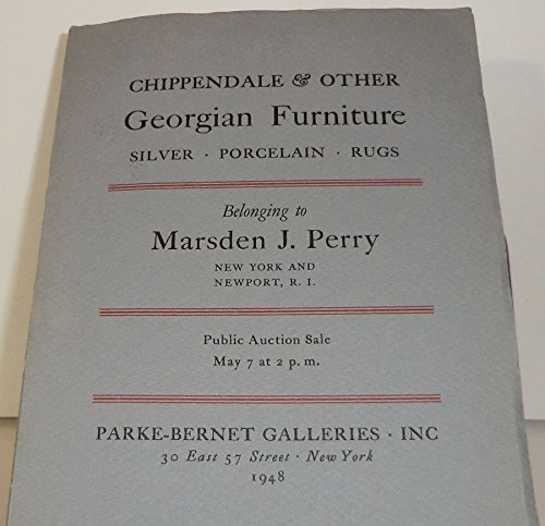 Georgian Silver & Sheffield Plate, Modern Silver and Silver-plated Ware, Old Worcester, Oriental Lowestoft, Crown Derby & Other Porcelain, Old English Table Glass, the Entire Contents of the Well-Known Fifth Ave. Store of A. Schmidt & Son Sold By Their .