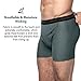 Lapasa 2 Pack Men's Travel Boxer Brief Anti-Microbial Breathable Mesh Performance Outdoor Underwear M16 (Large, Gray)