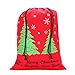 Canvas Christmas Drawstring Gift Bag - Great for Large and Small Holiday Favors - Designed for Women, Kids, and Men - The Perfect Santa Sack for a Merry and White Christmas - Quality Material