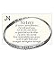 JNX Silver-tone Sisters Twist Bangle Bracelet Prayer Card Included by Jewelry Nexus
