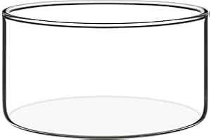 XCD Crystallizing Dish Without Spout, 100ml, 80mm O.D., Borosilicate Glass, for Chemistry Experiments, Crystallization, Evapo