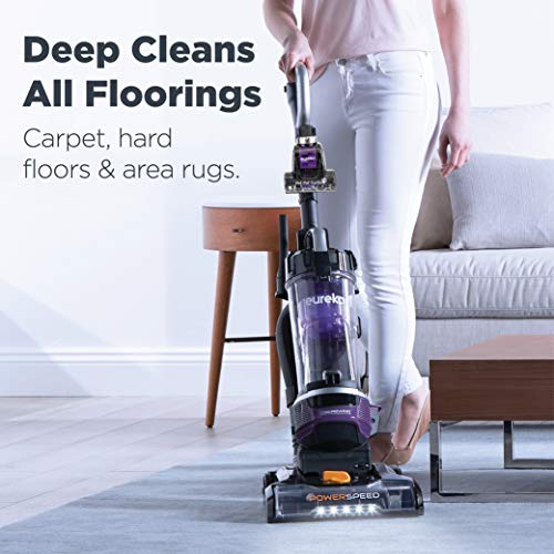 Eureka PowerSpeed Lightweight Bagless Upright Vacuum Cleaner with Pet Turbo Brush, for Carpet