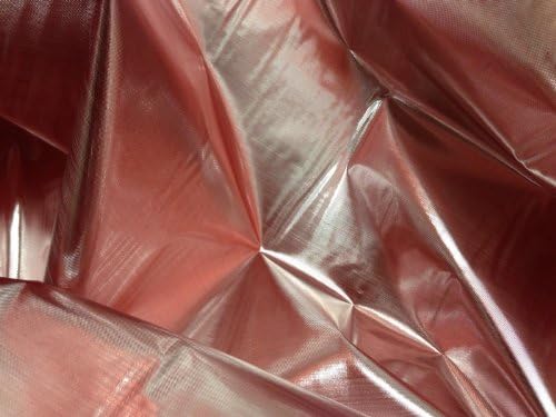Coral/Silver 2tone Metallic Tussie Lame Fabric 60" Wide by The Yard