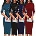 Formal Dress,Han Shi Women Retro Knee Length Empire Office Bodycon Skirt with Back Zipper