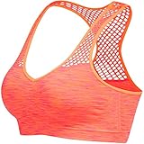Afrodita Yoga Sports Bra Women's V Neck Racerback Removable Cups Wire Free