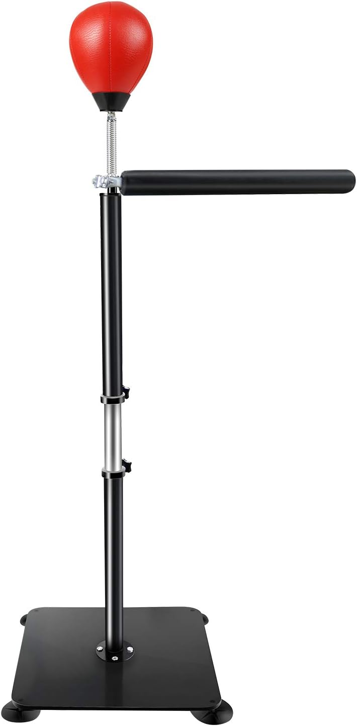 INNOLIFE Free Standing Boxing Spinning Bar Punching Speed Training Equipment Burn Calories Reflex Ball Adjustable Height : Sports & Outdoors