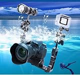 Peastrex 4 Pcs 1" Aluminum Ball Clamp Mount for Underwater Diving Light Arms view 4