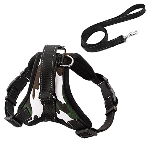 Reflective Dog Leash Harness, IDEAPRO Adjustable No-Pull ...