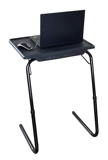 TABLE MAGIC- Midnight Black Laptop Table, Adjustable Height Kids Study Mate, Multiple