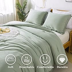 Andency Sage Green Tassel Comforter Set