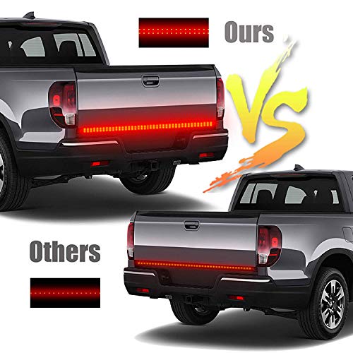 OPL5 60" Tailgate Light Bar, Quad Row Truck Bed Lights Strip 624 LED Turn Signal, Brake, Reverse, Tail lights No Drill Install Truck Lights Bars for Dodge Trucks Pickup Trailer Vehicle (Quad 2 color) - Thumbnail 5