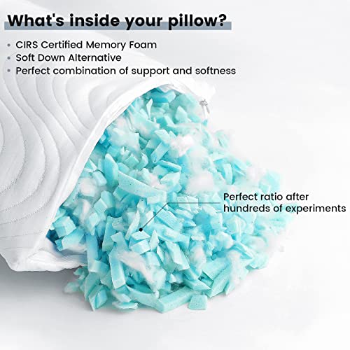 ZonLi Cooling Memory Foam Pillow, 20"x 26" Side Sleeper Pillows