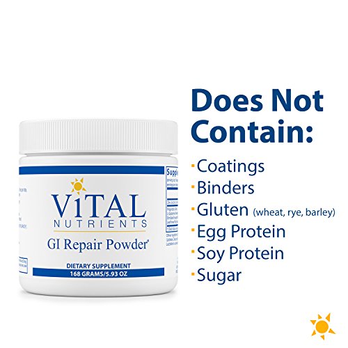 Vital Nutrients - GI Repair Powder - Promotes Healthy Intestinal Function and a Healthy Gastrointestinal Lining - 168 Grams