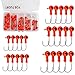TROUTBOY Round Jig Head, 25Pcs Ultrahead Bullet Jig Fishing Hook Jigheads Set, with Plastic Fishing Box, for Soft Bait Lure Freshwater Saltwater Fishing (Red)