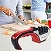 Acroma Kitchen Knife Sharpener Scissor Sharpener 3-Stage Knife& Scissor Sharpening Tool Helps Repair and Polish Blades