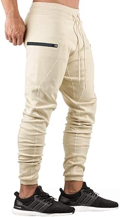 running trousers with zip pocket