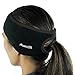 Noosa Life | Ponytail Headband | 3 Colors | Warm Fleece for Outdoor Sports and Fitness | Ear Warmer & Sweatband | Super Sweat Absorbent | Perfect for Running or Yoga,Black