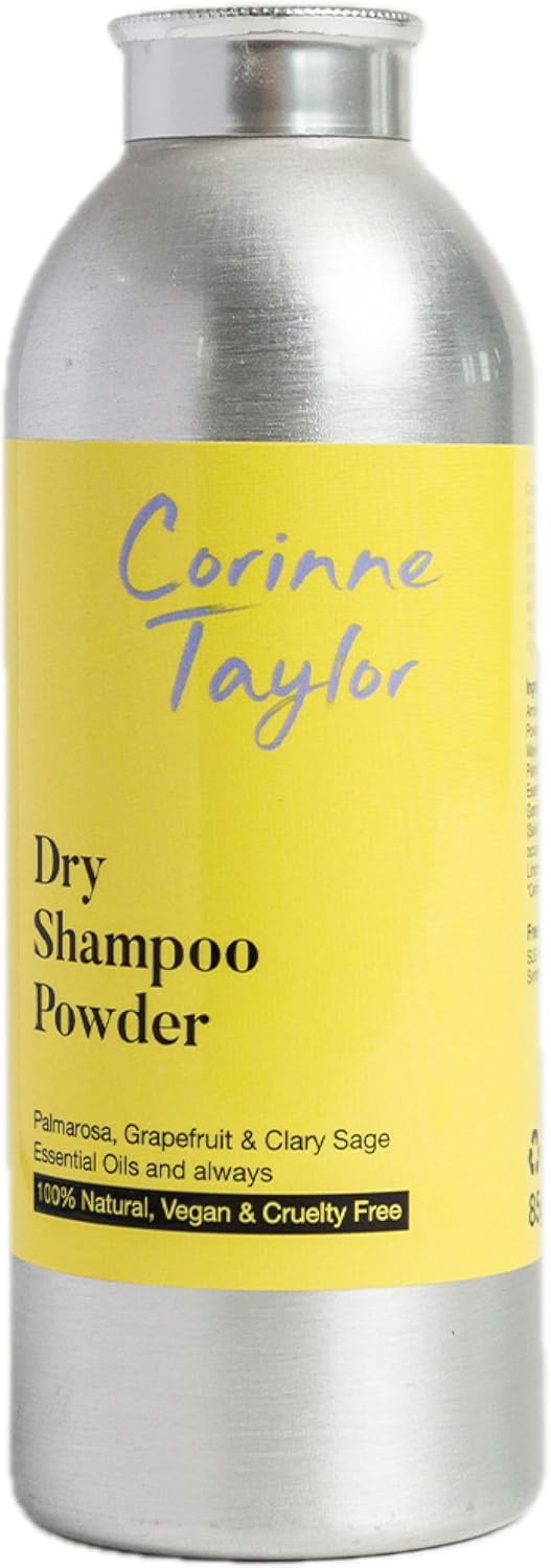 Corinne Taylor | Organic Dry Shampoo Powder | Grapefruit, Palmarosa & Clary Sage | Volumising | Talc Free | 100% Natural | Vegan | 85g
