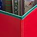 Wrapping Paper Storage Box- Holds 20 Rolls of 30” Gift Wrap-Upright Container with Lid, Dividers & Handles-Christmas & Birthday Wrap by Elf Stor (Red)