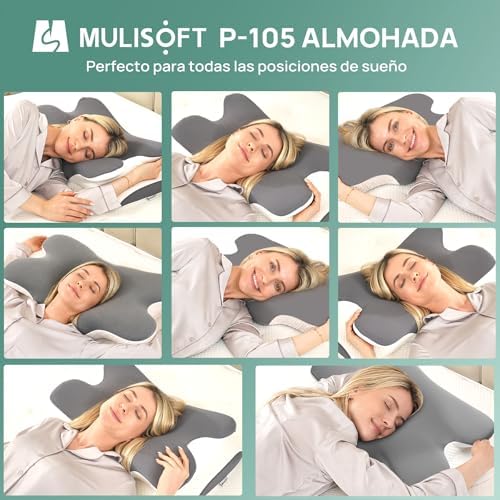 Almohada Cervicale 2 en 1 Almohada Ergonómica Espuma Viscoelástica
