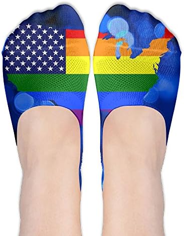 The Rainbow Equality Map-USA Women's Durable Casual Low Cut Socks For Women