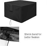 OKPOW Fire Pit Cover 90cm Square 600D Waterproof Heavy Duty view 3