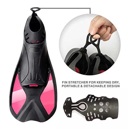 Short Dive Fins Dual-composite fin blade Swim Fins for Adult Swimming and Snorkeling Divers Diving Training Men Women