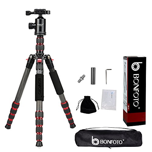 BONFOTO B690C Portable Carbon Tripod Monopod Kit & Ball Head Compact for Canon Sony, Nikon, Samsung, Panasonic, Olympus, Kodak, Fuji, DSLR Cameras and Video Camera - Thumbnail 7