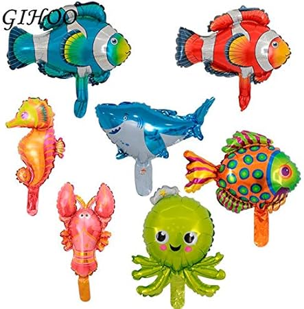 Download Amazon.com: Xucus 50pcs Mini Animal Helium Foil Balloons Event Party Monkey Zebra Tiger Dinosaur ...
