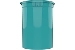 DRAGON CHEWER 30 Dram CR Plastic Packaging Pop Top Containers - Child Resistant Travel Holder Vial Bottles - 160 qty (Aqua)