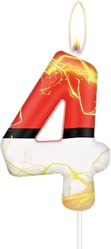 mciskin Cartoon 4th Birthday Candle Anime Number 4 Cake Topper view 1