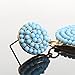 ELEARD Beaded Earrings Elegant Soriee Dangle Bead Disc Bead 3 Ball Dangle Ear Drop Bead Tassel Earrings for Women Light Blue