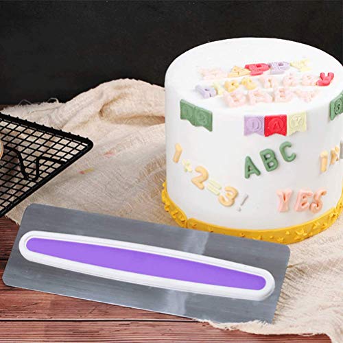 FOCCTS Stainless Steel Bench Scraper, Cake Edge Side Decorating Tools Scraper Smoother Scraper, 5.5oz - Thumbnail 5