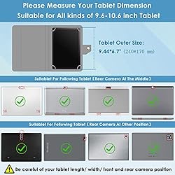 DETUOSI Universal 10.1 inch Tablet Case, 10 inch