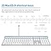 Macally RF Wireless Computer Keyboard (Full-Size) with Compact 2.4GHz Dongle USB Receiver for Apple MacBook Pro, Air Laptops or iMac, Mac Mini Desktops - Plug and Play (Ultra-Slim)