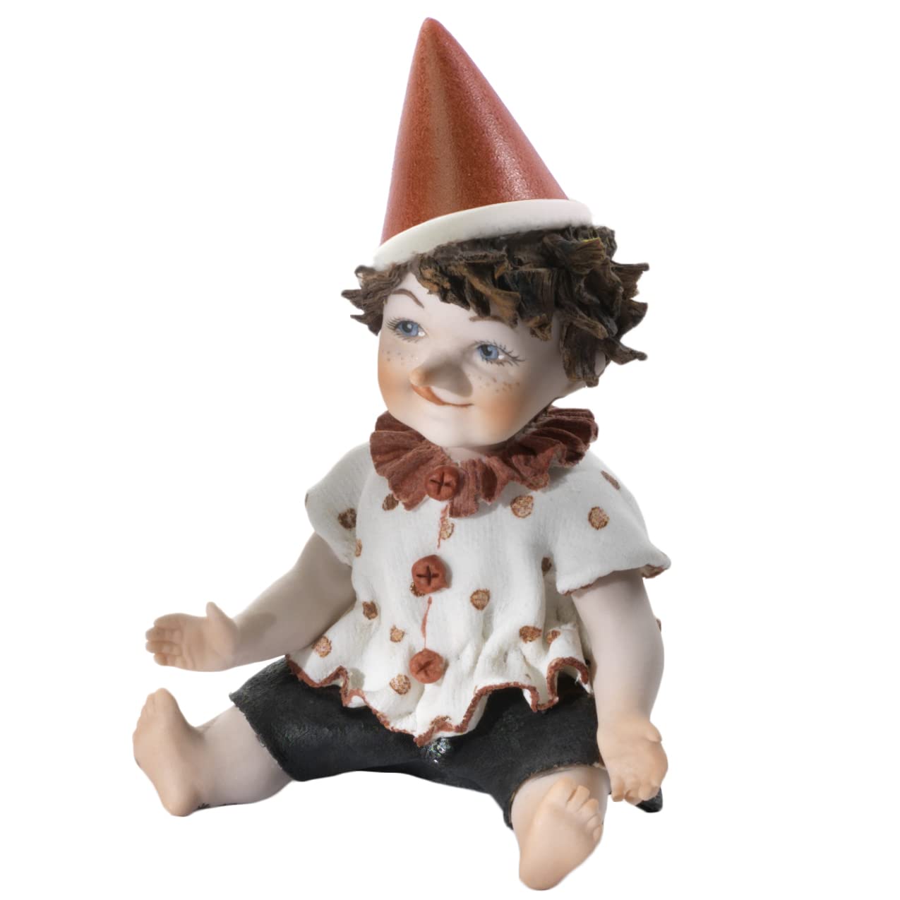 Small Pinocchio Porcelain Statue – Elegant Porcelain Doll Handmade Decoration, Classical Artistic Manufacture Vicentina - Made in Italy