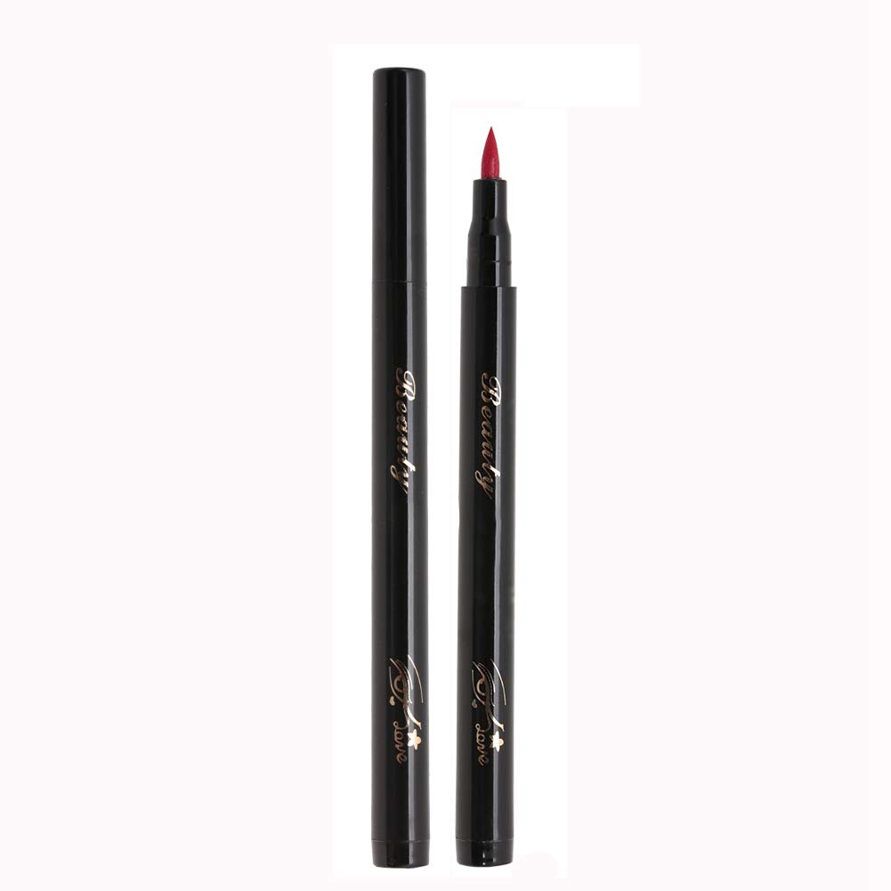 Eyeliner Pencil, Color Eyeliner, Long Lasting Waterproof Liquid Eyeliner Pencil Eye Makeup Cosmetic Tool (06# red)