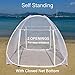 EVEN NATURALS Luxury Pop Up Mosquito Net Tent, Large: for Twin to King Size Bed, Extra Fine Holes, Canopy with Lace, Folding Design with Bottom, 2 Entries, Easy to Install, Storage Bag, No Chemicals