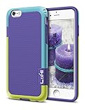 Compatible with iPhone 6s/6 Case, LoHi [ Extra Front Raised Lip ] Hybrid Impact 3 Color Shockproof Rugged Soft TPU & Hard PC Bumper Cover 4.7 Inch - Purple