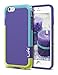 LoHi Compatible with iPhone 6s/6 Case, [Extra Front Raised Lip ] Hybrid Impact 3 Color Shockproof Rugged Soft TPU & Hard PC Bumper Cover 4.7 Inch - Purple