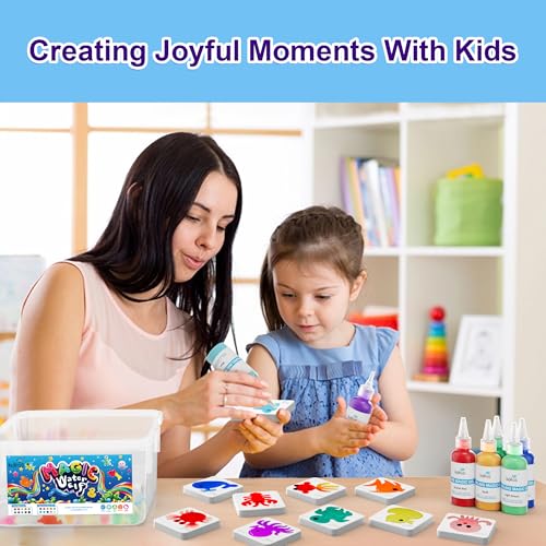 Kiditos Magic Water Elf Kit for Kids, Aqua Fairy Water Gel Kit with 20 Gels & 10 Molds, DIY Water Pets & Magic Water Jelly Craft Set, Kids Toys & Gifts for Girls Boys Age 3+