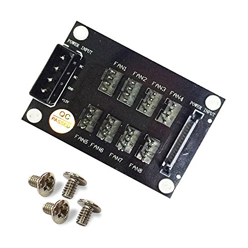 4-pin or sata 15-pin to 8x 4-pin fan splitter hub (powe…