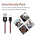 Akaho iPhone Cable,3Pack 10FT Extra Long Nylon Braided Cord Lightning Cable Certified to USB Charging Charger for iPhone 7/7 Plus/6S/6S Plus,SE/5S/5,iPad,iPod Nano 7 (Black+Red,10FT)