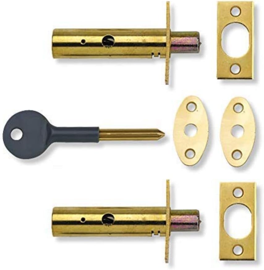 Yale P-2PM444-PB-2 Door Security Bolt Polished Brass Pack of 2