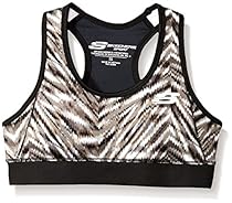 Skechers Big Girls' Sport Core Bra, Black Chevron, Small