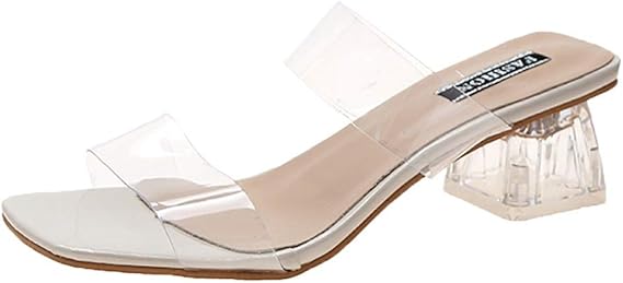 clear flip flop heels