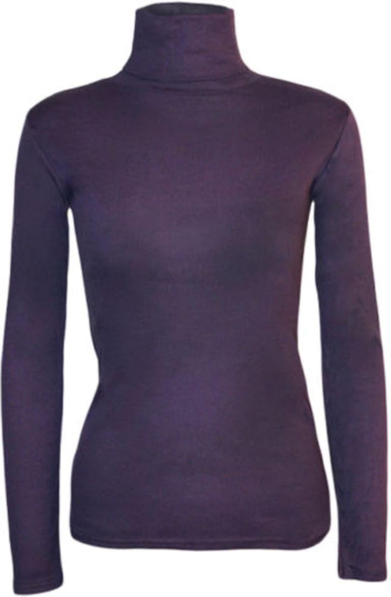 RIDDLED WITH STYLE Ladies Long Sleeve Polo Roll Neck Jumper Top Womens Turtle Neck